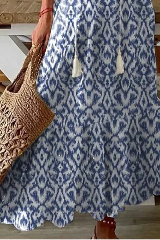 HALF SLEEVE PRINT DRESS