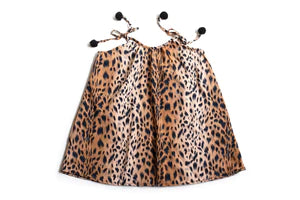 Animal Print Pom Pom Dress