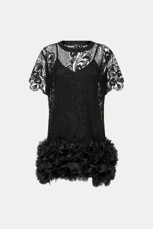 Black Bird Lace Dress