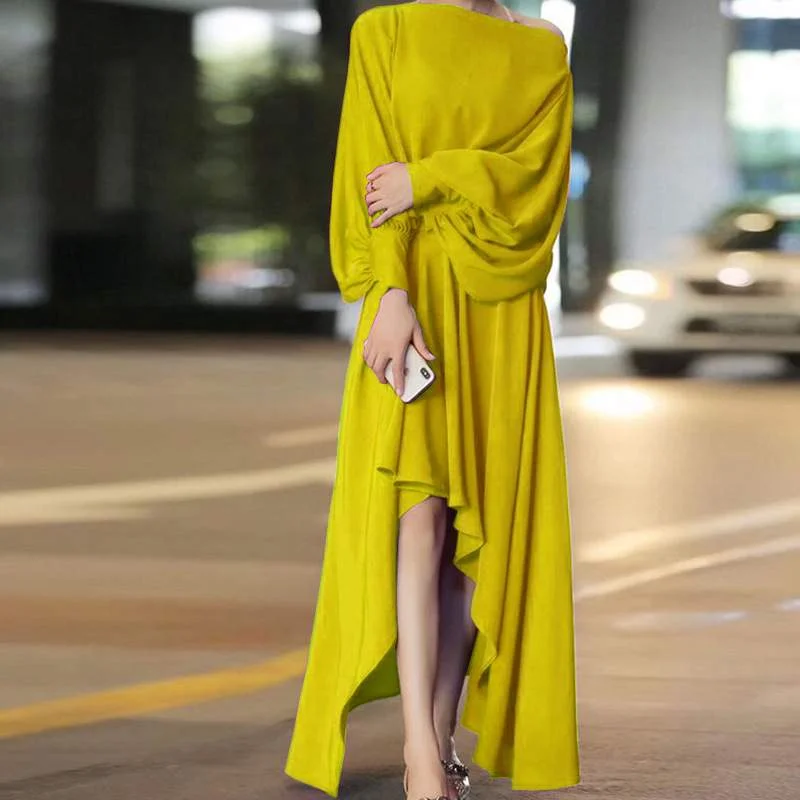 TEMPERAMENT SOCIALITE CREATIVE IRREGULAR DRESS