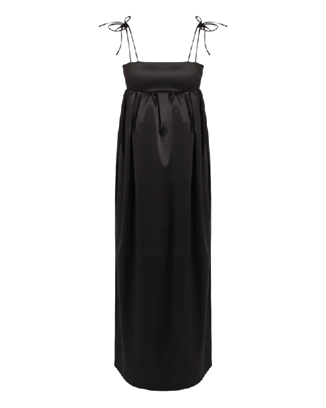 Double Satin String Long Dress