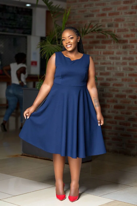 Navy blue Aline Dress Crush