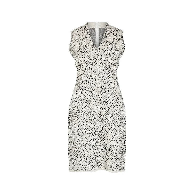 2010s Alaia Snow Leopard Sheath Dress