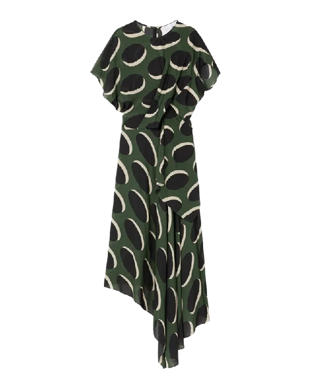 X Colville Draped Asymmetric Dress