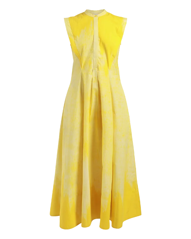 Block Printed Sleeveless Darted Dress