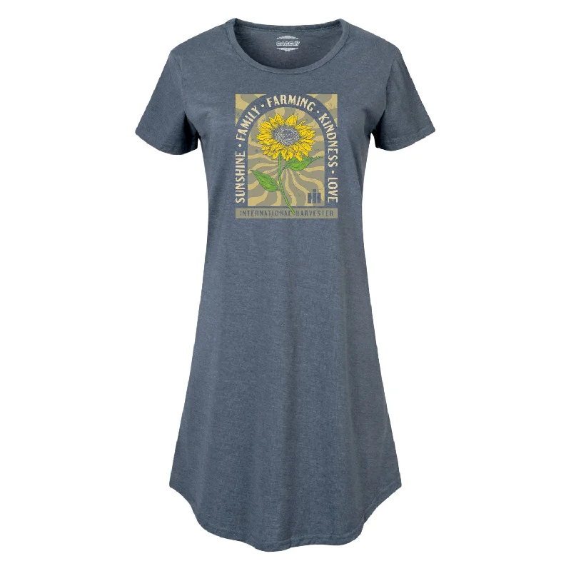 Retro Sunshine Sunflower Case Womens Any Way Dress
