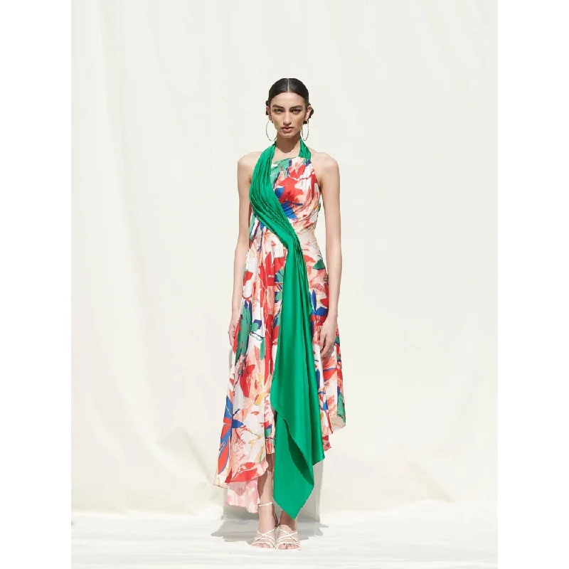 Mandira Wirk Multi-Color Printed Crepe Dress