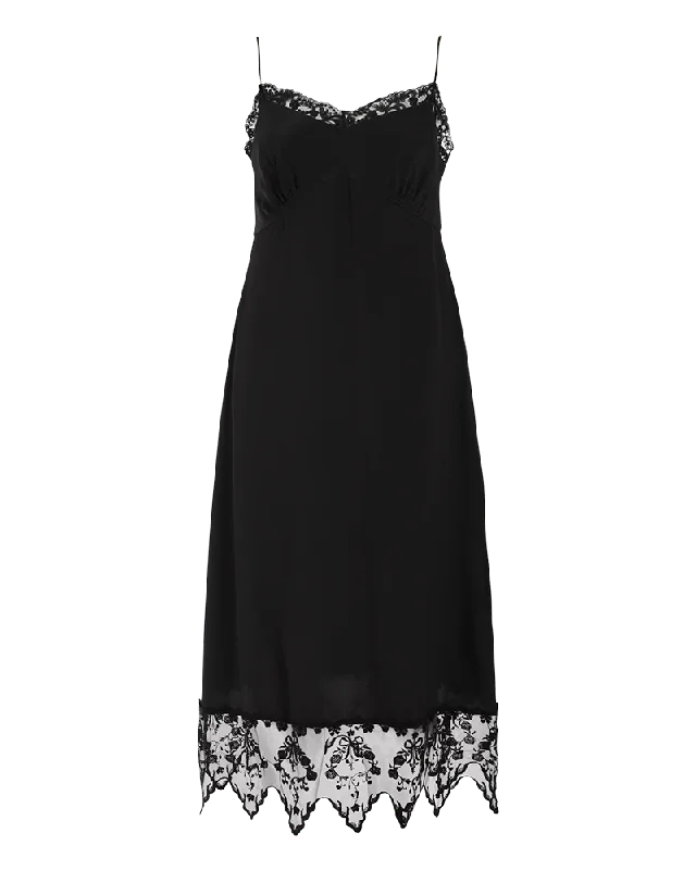 Slip Dress With Lace Trim