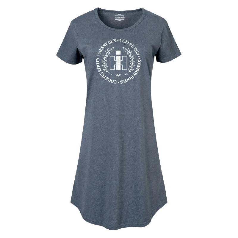 Messy Bun Coffee Run Womens Any Way Dress