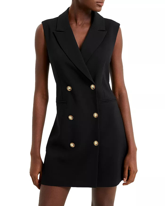 Whisper Sleeveless Tux Dress Blackout - French Connection