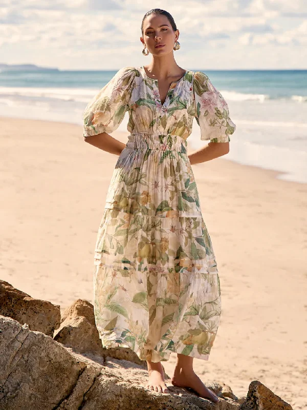 Eliana Adelaide Print 3/4 Sleeve Dress