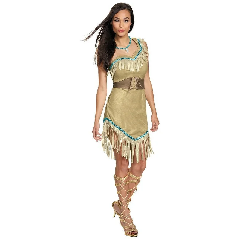 Pocahontas Costume Dress Women's Adult Prestige Outfit