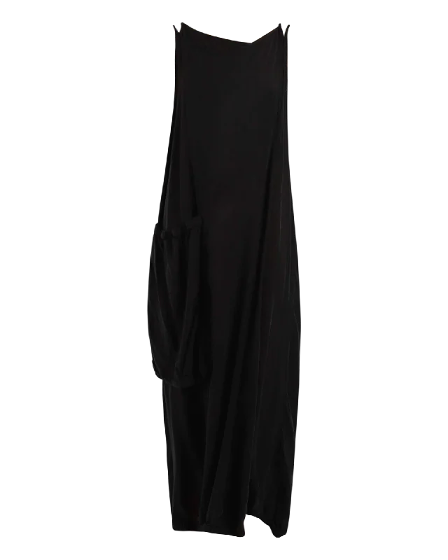 Pockets Silk Layer Dress