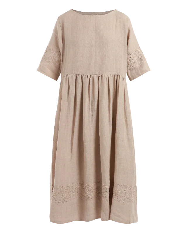 Embroidered Sleeve Dress