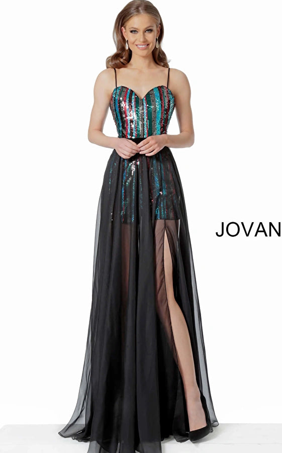Sweetheart Neckline Dress Multi - Jovani