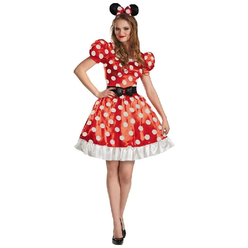 Minnie Mouse Costume Women's Red Dress Classic Outfit
