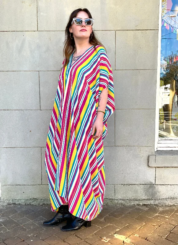 Lourdes Stripe Caftan Dress