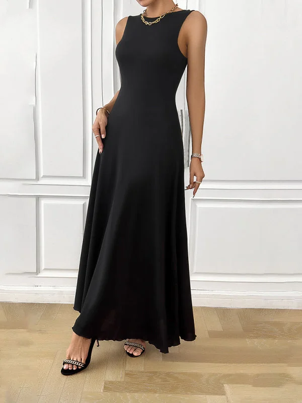 Blue Zone Planet |  New solid color spaghetti strap dress
