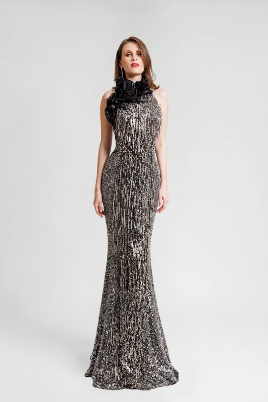 Fully sequined embroidered Dress