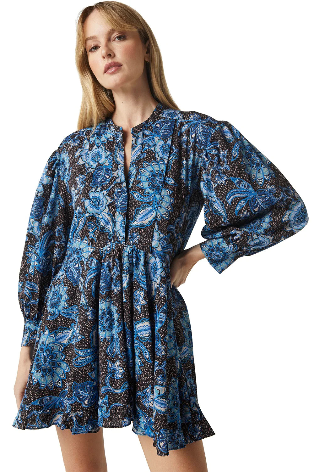 Nolan Dress Blue Sunflower - Misa
