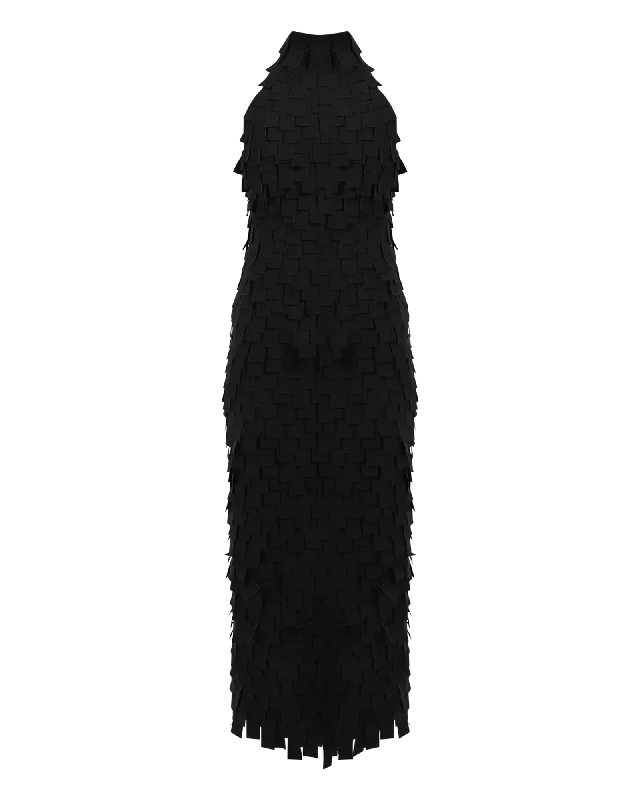 Multi Rectangle High Neck Dress