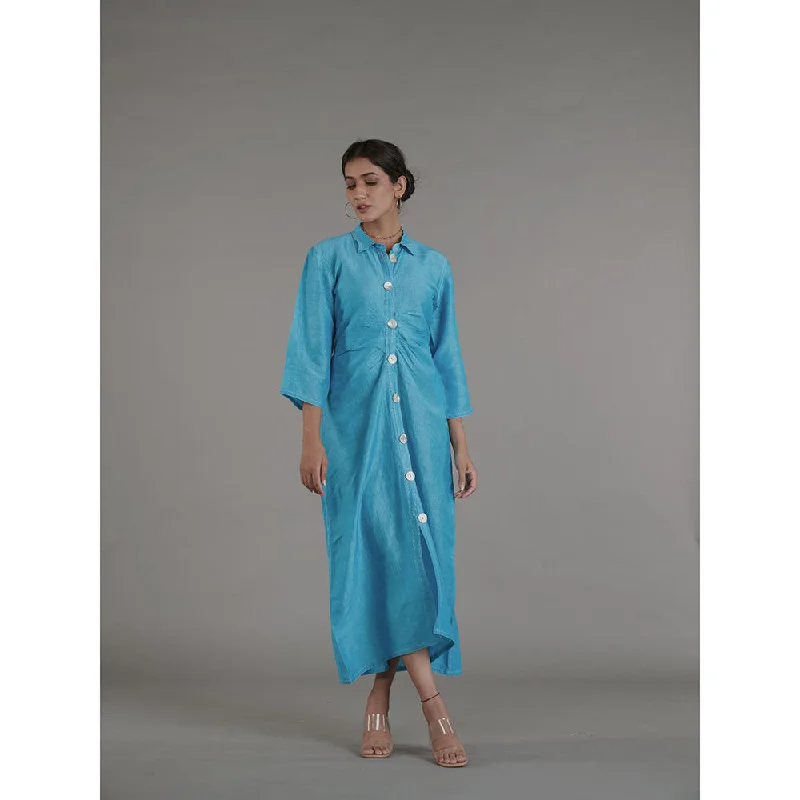 AFFROZ Asal Sky Blue Dress