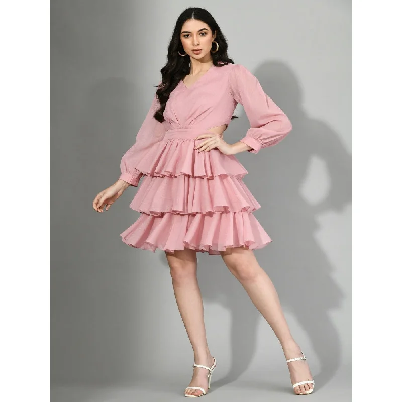 Sunanta Madaan Simply Pink - Short Ruffle Dress