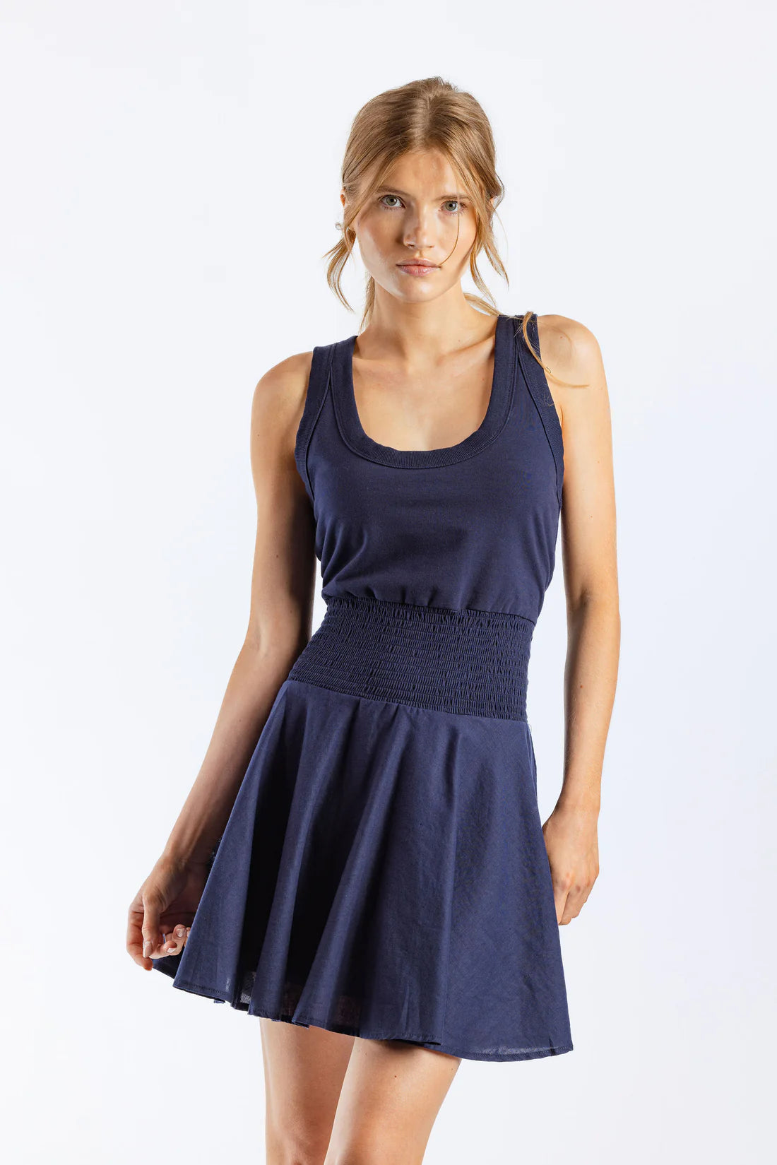 Mallory Dress Navy - Sundays
