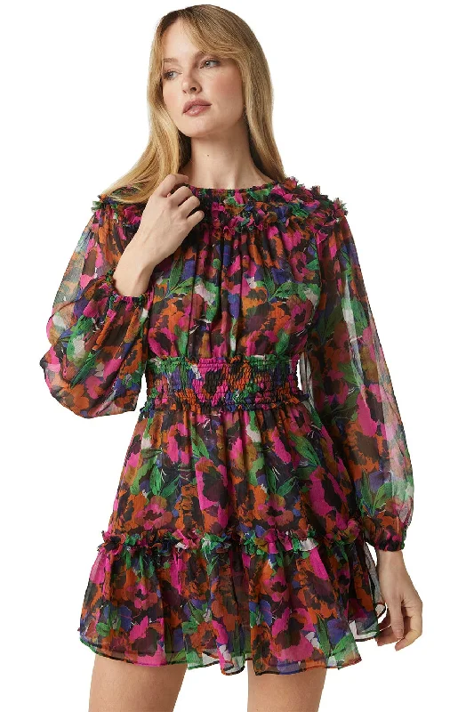 Juliette Dress Jewel Tone Flora - MISA