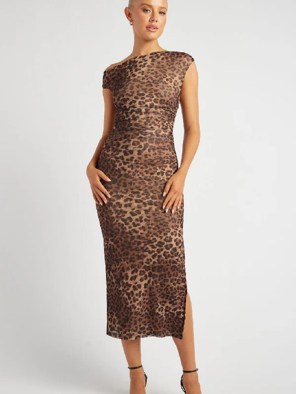 Leopard Mesh Dress 1740