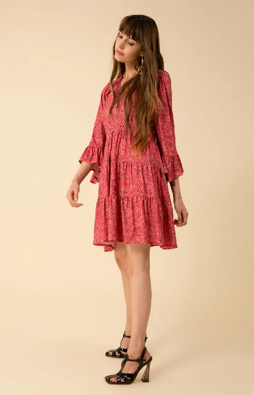 Thea Jersey Dress Raspberry - Hale Bob