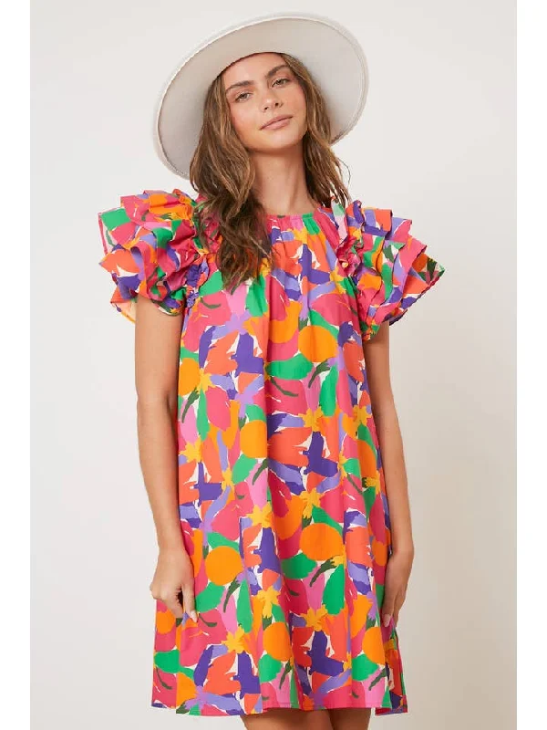Floral 5-Layer Dress