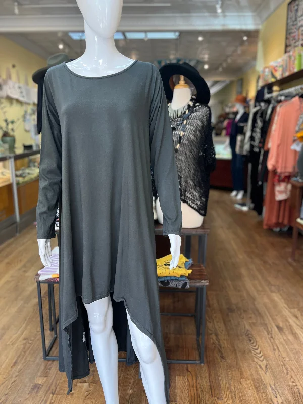 Long Sleeve Hi-Lo Dress (color options)