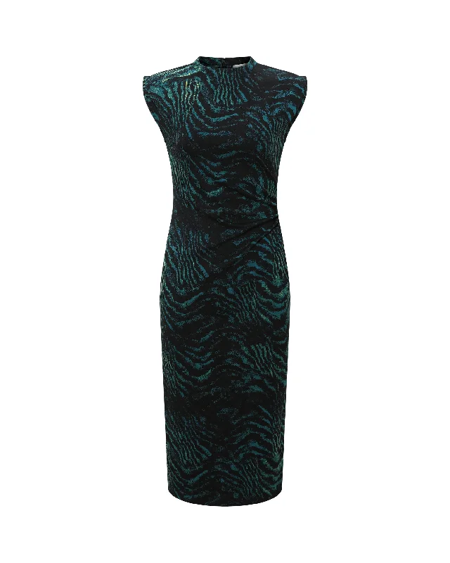 Darrius Dress Moire Tiger - Diane Von Furstenberg