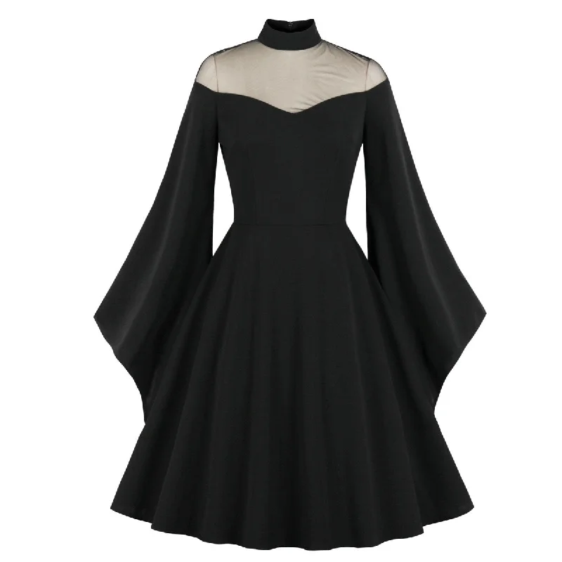 Zella Batwing Sleeve Gothic Swing Dress