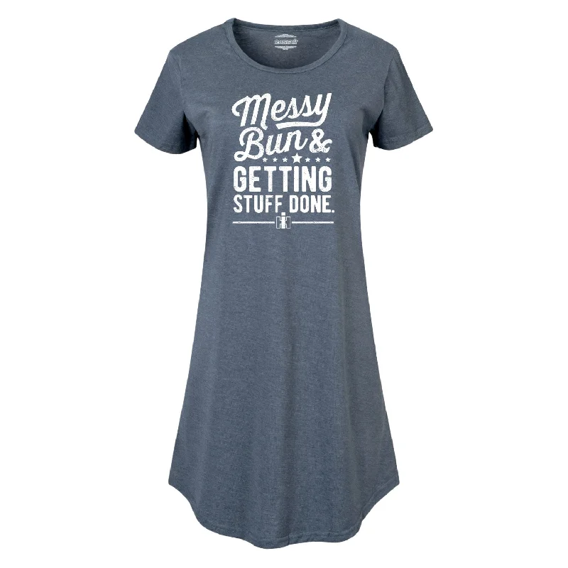 Messy Bun Getting Stuff Done Womens Any Way Dress