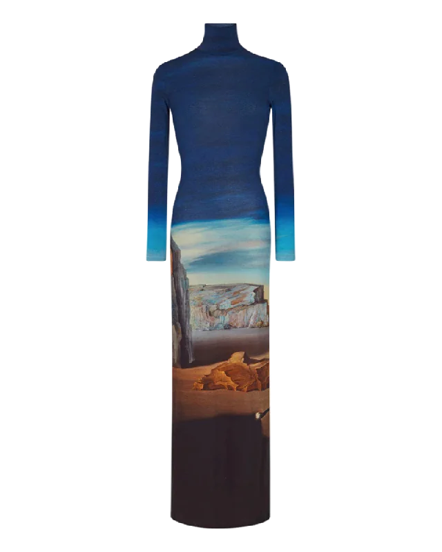 Dali Landscape Print Dress