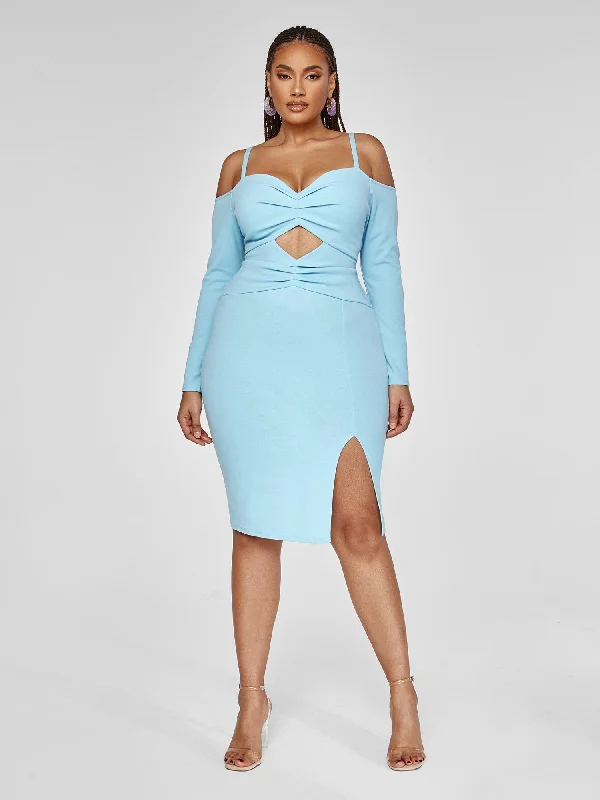 Fashion To Figure - Drea Cutout Ribbed Knit Dress