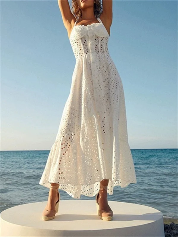 Blue Zone Planet |  holiday style spaghetti strap irregular fishtail dress