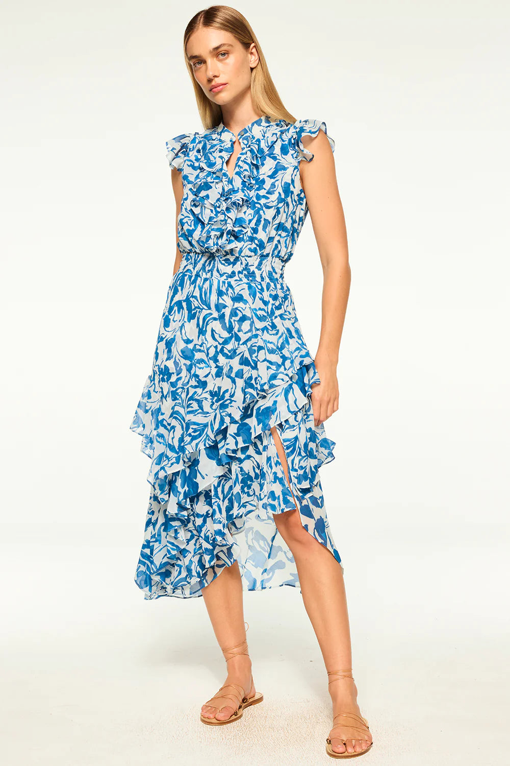 Ilysa Dress Blue Watercolor Mix - MISA