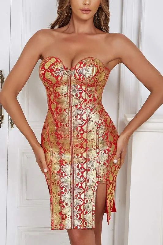 SIREN ZIP CORSET DRESS