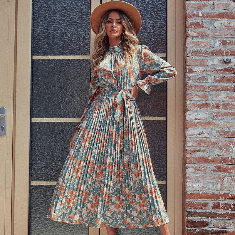 Blue Zone Planet |  printed long high-end dress