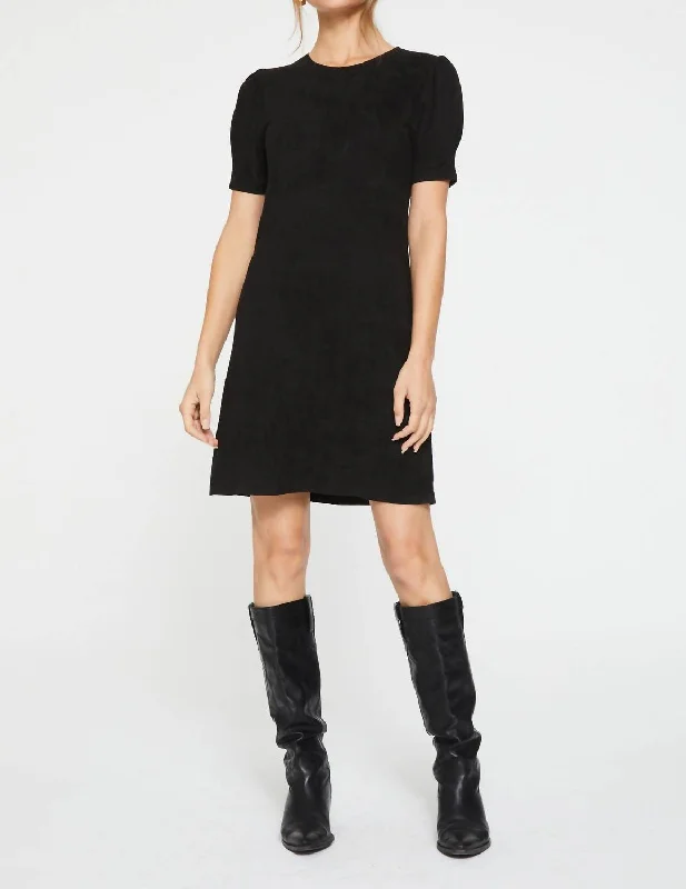 Demi Suede Dress In Black