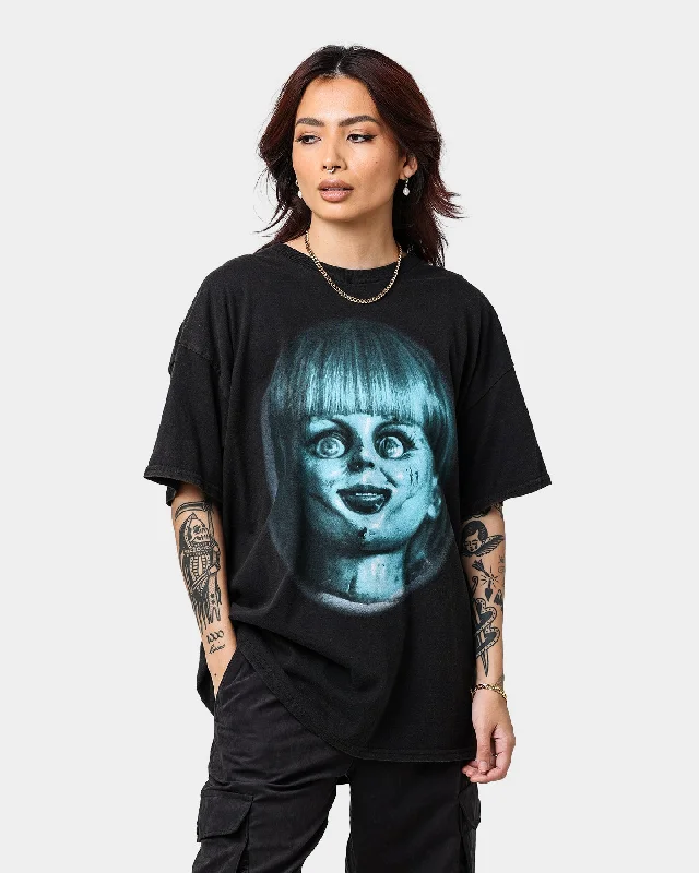 American Thrift X Annabelle Doll Vintage T-Shirt Black Wash Front Pockets Side Pockets Patch Pockets