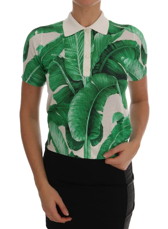 Green Banana Print Silk Polo T-shirt Rayon Fabric Velvet Fabric Corduroy Fabric