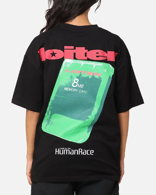 Loiter Core Memory T-Shirt Black Welt Pockets Slit Pockets Flap Pockets