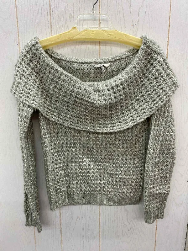 BKE Gray Womens Size Small Sweater Wool Sweater Cotton Sweater Cashmere Sweater