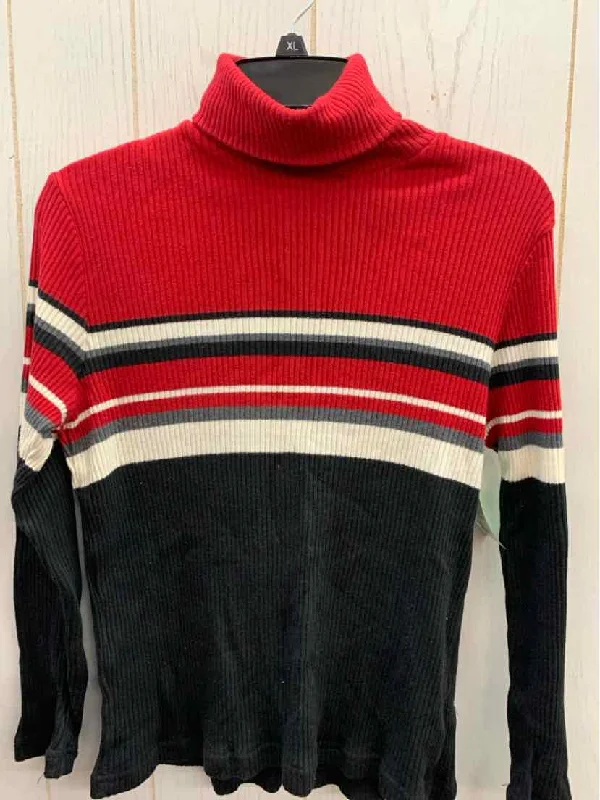 Carolyn Taylor Red Womens Size M Sweater Bright Pastel Dark