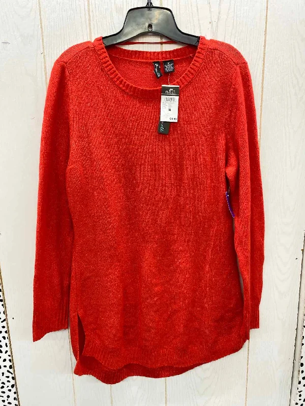 Red Womens Size M Sweater Fleece Sweater Nylon Polyester