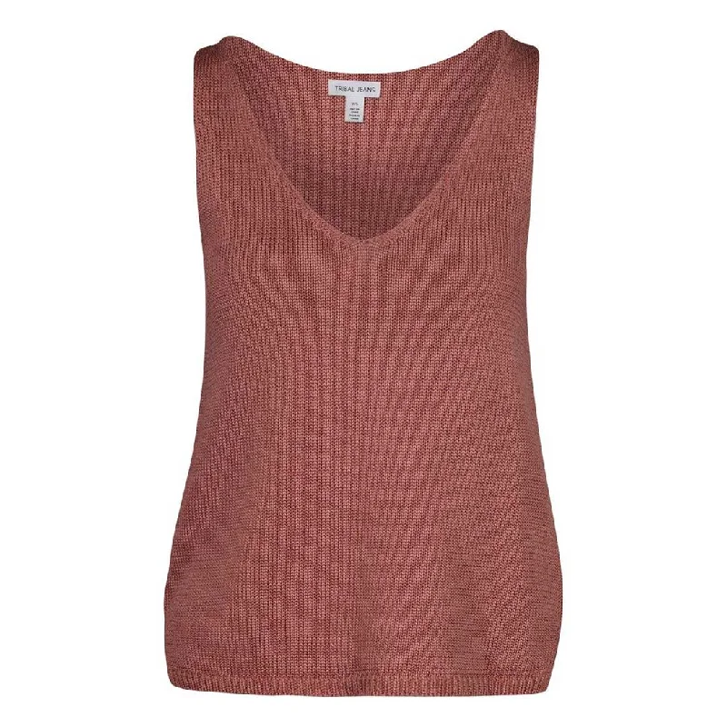 Tribal Women's Sweater Cami Blouse Fitted Slim Tailored